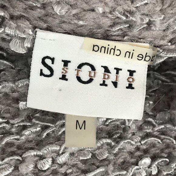 Vintage Gray Wool Cottagecore Shabby Chic Whimsigoth Knit Sweater Cardigan / M - Picture 7 of 8